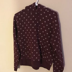 Maroon Obey printed hoodie